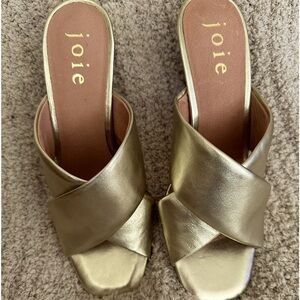 Joie Metallic Gold Heels.